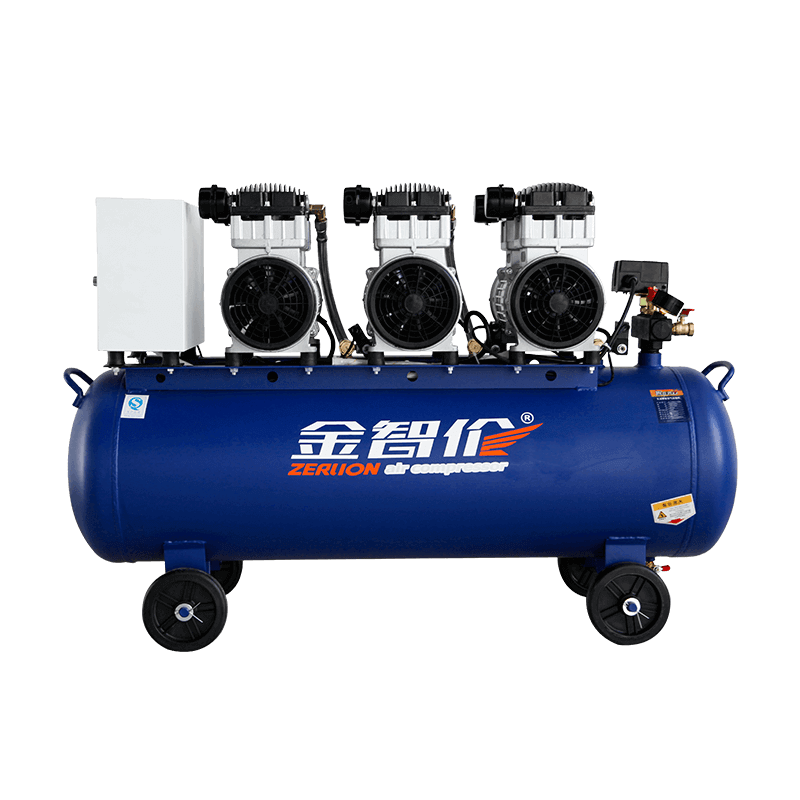 ZL1100×3-120L 4.4HP Compressor de ar silencioso sem óleo Compressor de ar silencioso sem óleo